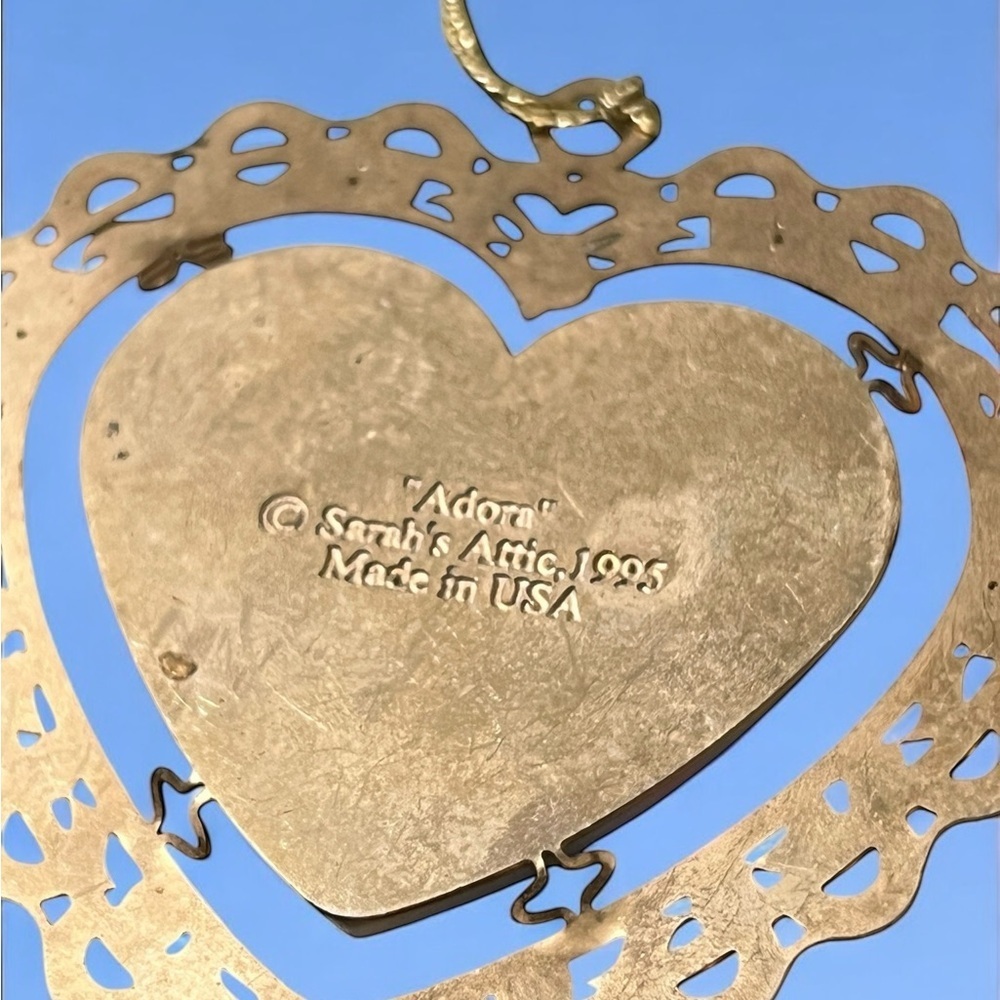 Gold Heart Angel Ornament Sarah’s attic☑️ - Picture 5 of 8